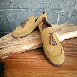 Kork-Ease Women's Tinga Mostarda Suede Slip-On Tassel Loafers Womens Sz 11 NWOB